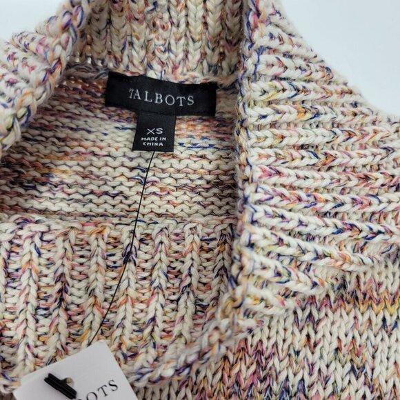 NWT Talbots Multi Colored Mock Neck Sleeveless Marled Knit Sweater Size XS - Picture 9 of 12